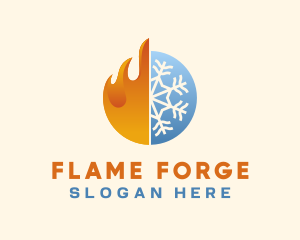 Flame & Ice Element logo design