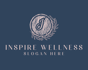 Wellness Floral Wreath Spa logo design