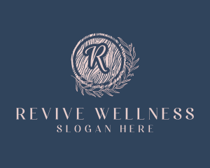 Wellness Floral Wreath Spa logo design