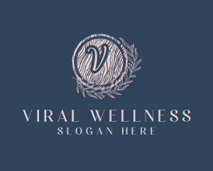 Wellness Floral Wreath Spa logo design