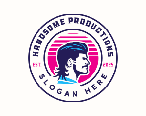 Handsome Mullet Hairstyle logo