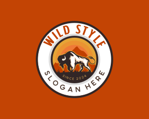 Wild Bison Mountain logo design