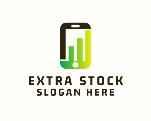 Phone Stocks Chart logo design