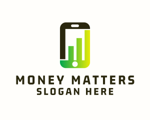 Phone Stocks Chart logo design