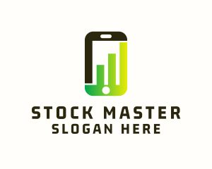 Phone Stocks Chart logo design