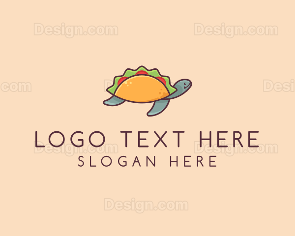 Mexican Taco Turtle Logo