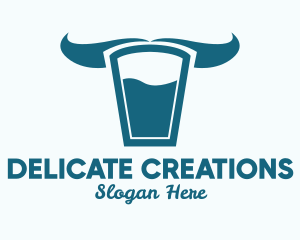 Milk Glass Horns  logo design