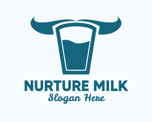 Milk Glass Horns  logo design