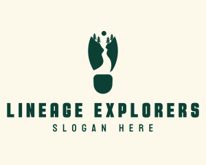 Outdoor Camping Footprint logo design