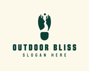 Outdoor Camping Footprint logo design