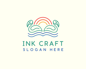 Tropical Summer Birds logo design