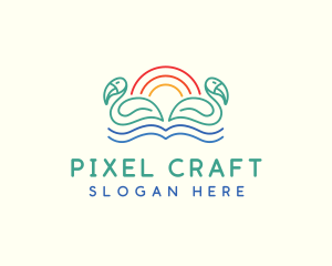 Tropical Summer Birds logo design