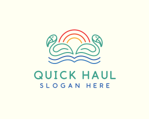 Tropical Summer Birds logo design