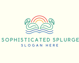 Tropical Summer Birds logo design