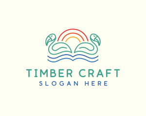 Tropical Summer Birds logo design