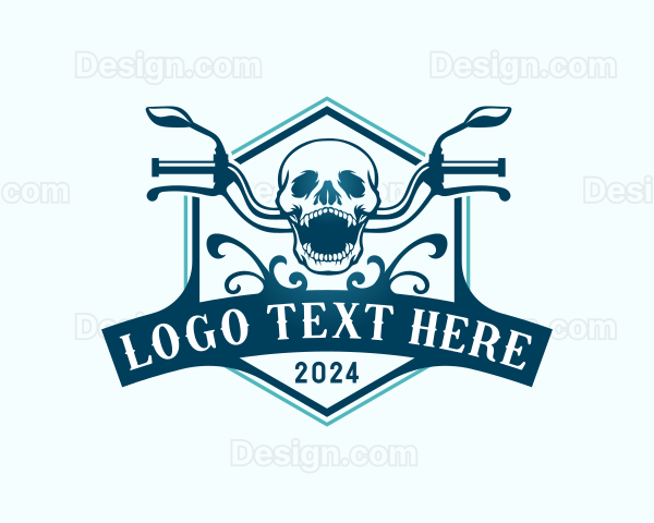 Motorcycle Skull Rider Logo