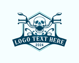 Motorcycle Skull Rider logo