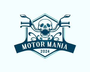 Motorcycle Skull Rider logo design