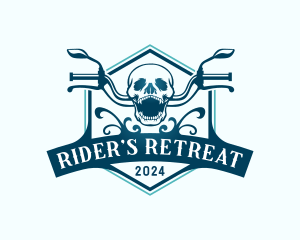 Motorcycle Skull Rider logo