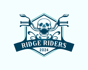 Motorcycle Skull Rider logo design