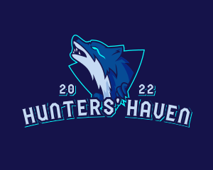 Gaming Hunter Wolf logo design