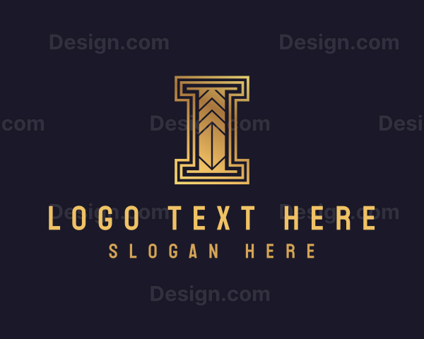 Golden Art Deco Firm Logo