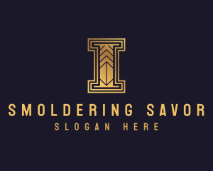 Golden Art Deco Firm Logo