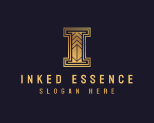 Golden Art Deco Firm logo design