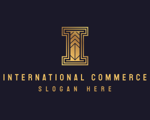 Golden Art Deco Firm logo design