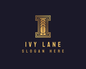 Golden Art Deco Firm logo design