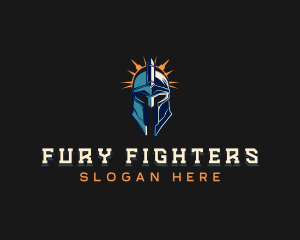 Spartan Helmet Warrior logo design