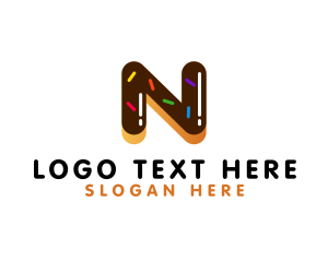 Donut Bakery Letter N logo