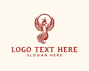 Majestic Phoenix Bird logo