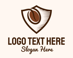 Coffee Bean Shield  logo