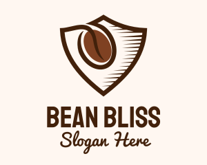 Coffee Bean Shield  logo design