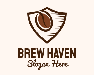 Coffee Bean Shield  logo design