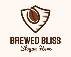 Coffee Bean Shield  logo design