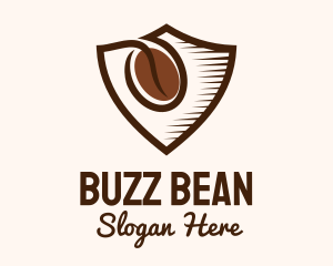 Coffee Bean Shield  logo design