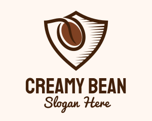 Coffee Bean Shield  logo design