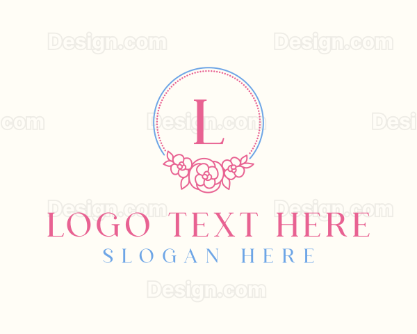 Flower Wreath Embroidery Logo