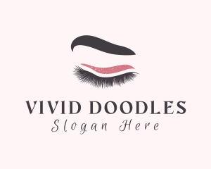 Woman Eyelash Beauty logo design