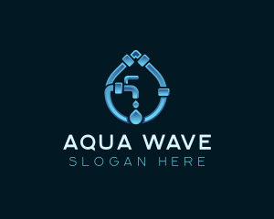 Water Faucet Plumbing logo design