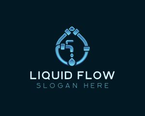 Water Faucet Plumbing logo design