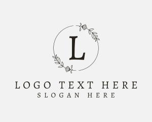 Floral Letter Wreath logo