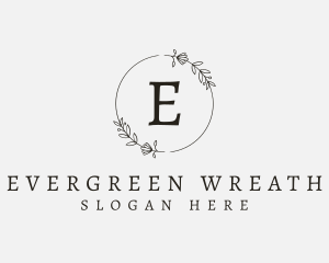 Floral Letter Wreath logo design