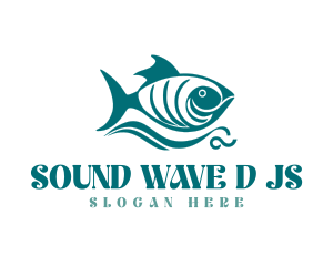 Green Ocean Fish logo design