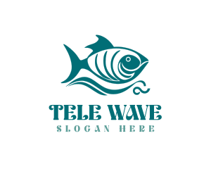 Green Ocean Fish logo design