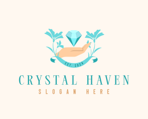 Floral Crystal Diamond logo design