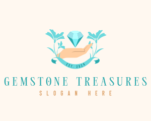 Floral Crystal Diamond logo design