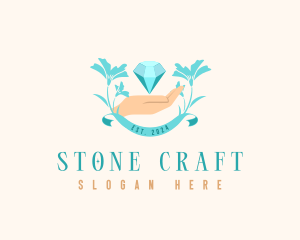 Floral Crystal Diamond logo design